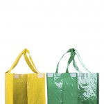 Ensemble de 3 sacs de recyclage couleur multicolore deuxième vue