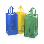 Ensemble de 3 sacs de recyclage couleur multicolore troisième vue