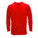 T-shirt unisexe à manches longues 135 g/m2 couleur rouge