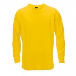 T-shirt unisexe à manches longues 135 g/m2 couleur jaune
