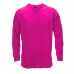 T-shirt unisexe à manches longues 135 g/m2 couleur rose