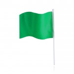 Banderole rectangulaire en polyester avec un bâton blanc couleur vert première vue