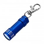 Porte-clés en aluminium avec lampe LED couleur bleu roi deuxième vue