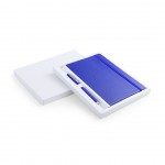Set carnet et stylo dans un étui pour clients couleur bleu