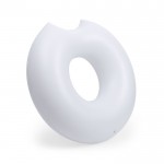 Matelas gonflable en forme de donut mordu couleur blanc