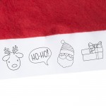 Bonnet de Noël pour enfant à colorier couleur rouge troisième vue