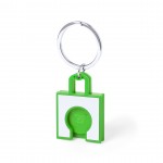 Porte-clés en forme de sac de courses vert