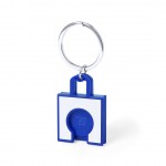 Porte-clés en forme de sac de courses bleu