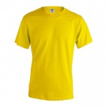 Tee-shirt personnalisé blanc coton 130 g/m2 couleur jaune