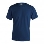 Tee-shirt personnalisé blanc coton 130 g/m2 couleur bleu marine
