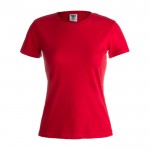 T-shirt blanc en coton épais 180 g/m2 couleur rouge