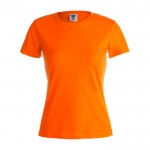 T-shirt blanc en coton épais 180 g/m2 couleur orange