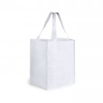 Grand sac avec logo non tissé 80g/m2 couleur blanc