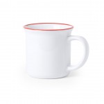 Mug promotionnel au design vintage couleur rouge