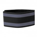 Bracelet polyester/élasthanne avec 2 bandes réfléchissantes couleur noir première vue