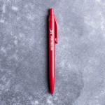 Impression du logo sur stylo antibactérien couleur rouge 3e vue