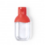 Flacon de gel hydroalcoolique coloré couleur rouge