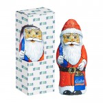 Chocolat père Noël avec boîte de Noël individuelle couleur blanc vue principale