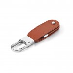 Porte-clés en cuir personnalisé avec clé USB couleur marron