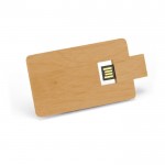 Carte USB en bois en forme de carte de crédit acajou