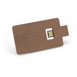 Carte USB en bois en forme de carte de crédit bois foncée