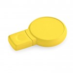 Clé USB circulaire avec finition couleur jaune
