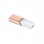 Clé USB lumineuse personnalisable couleur rose clair 