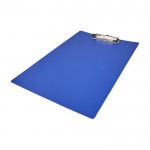 Porte-bloc en plastique avec clip en métal pour feuilles A4 couleur bleu quatrième vue