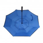 Parapluie manuel réversible double toile à 8 panneaux Ø107 couleur bleu deuxième vue