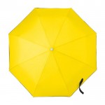 Parapluie pliant automatique avec housse couleur jaune première vue