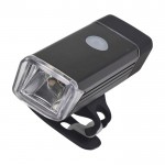 Lampe LED COB pour guidon de vélo chargeable via USB couleur noir quatrième vue