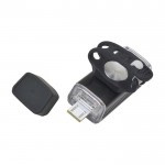 Lampe LED COB pour guidon de vélo chargeable via USB couleur noir cinquième vue
