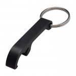 Porte-clés en métal avec décapsuleur couleur noir deuxième vue