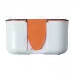 Boîte à lunch avec diviseur et support couleur orange première vue