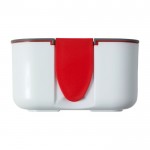 Boîte à lunch avec diviseur et support couleur rouge deuxième vue