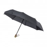Parapluie automatique 8 panneaux en pongée 190T, housse Ø96 couleur noir quatrième vue