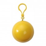 Poncho en plastique dans étui boule avec mousqueton couleur jaune première vue