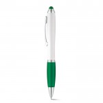 Un stylo classique avec un corps blanc couleur vert