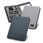 Un porte-documents de luxe pour commerciaux couleur gris avec étui