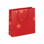 Sac d'emballage pour les cadeaux de Noël couleur rouge deuxième vue