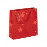 Sac d'emballage pour les cadeaux de Noël couleur rouge image avec logo