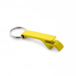 Élégant porte-clés décapsuleur personnalisé en métal couleur jaune