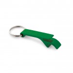 Élégant porte-clés décapsuleur personnalisé en métal couleur vert