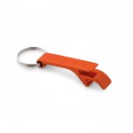Élégant porte-clés décapsuleur personnalisé en métal couleur orange