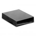 Porte-cartes personnalisé en métal couleur noir dans une boîte