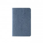 Carnet avec couverture en écorce de café couleur bleu première vue