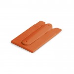Porte cartes avec support mobile couleur orange