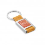 Porte-clé classique avec une impression en goute de résine couleur orange