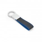 Porte-clé bicolore avec impression au laser couleur bleu roi