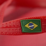 Tong avec drapeau brésilien